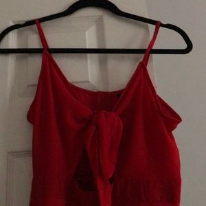 Red jumpsuit